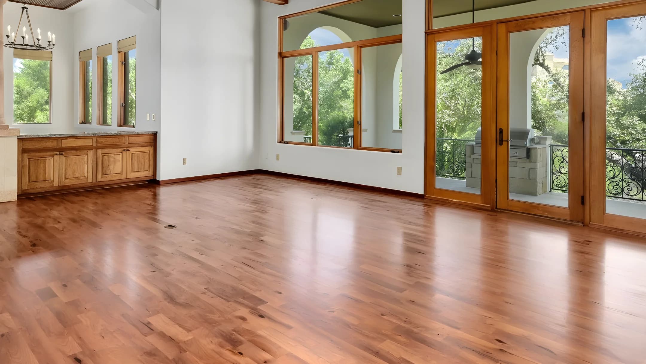 Mesquite end-grain block pattern floor